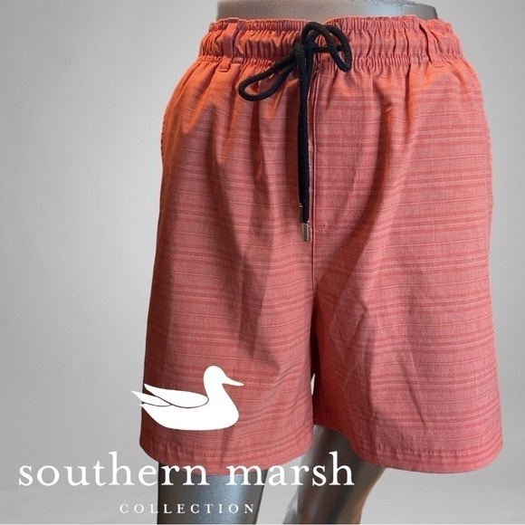 SOUTHERN MARSH Men's Coral Calabasas Stretch Swim Trunk - Picture 1 of 6
